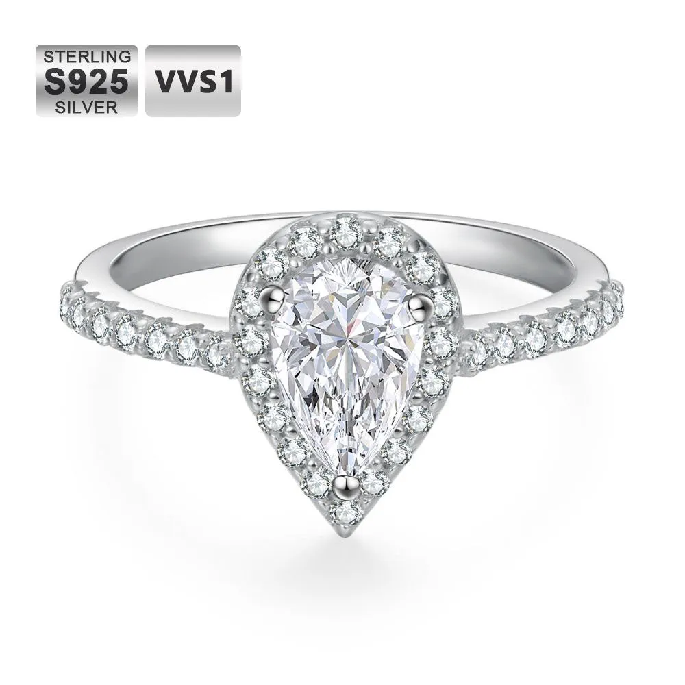 1.0 Carats VVS1 Moissanite Rings for Women 0081