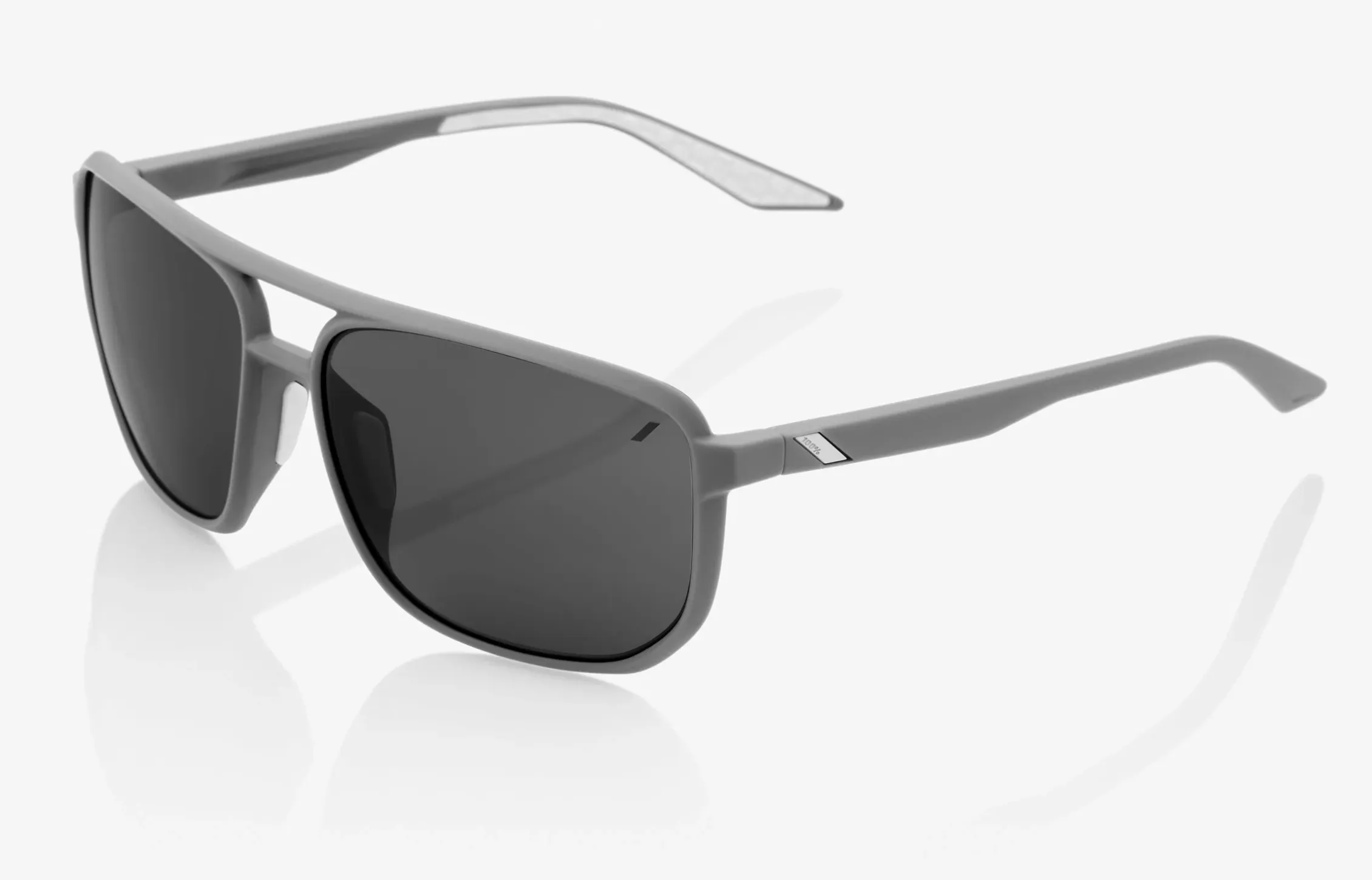 100% Sunglasses - Konnor Aviator - Soft Tact Dark Haze - Smoke Lens