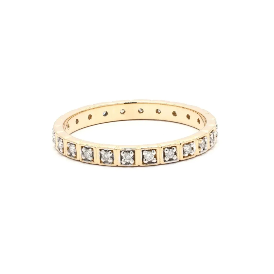 14K Gold Diamond Full Eternity Band