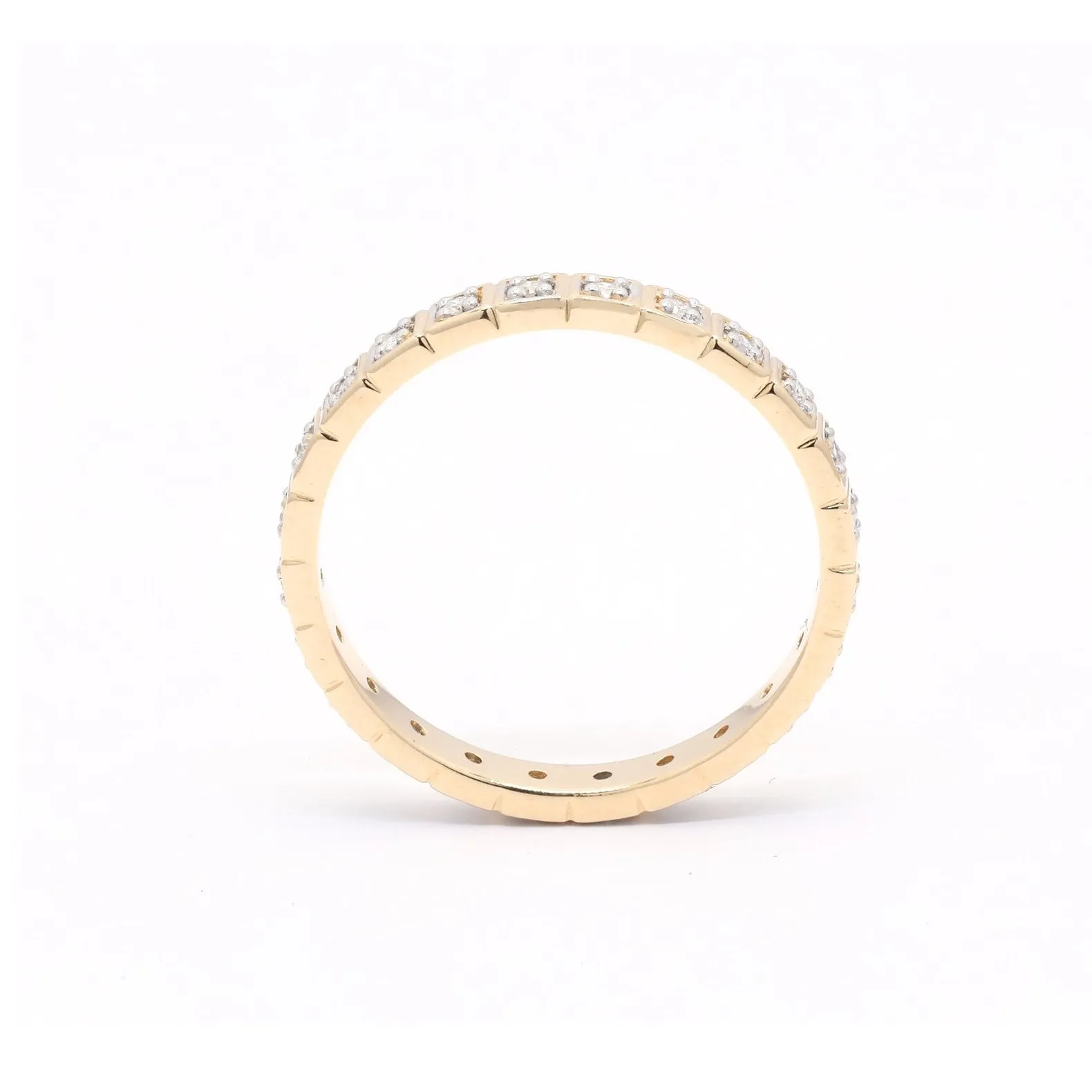 14K Gold Diamond Full Eternity Band