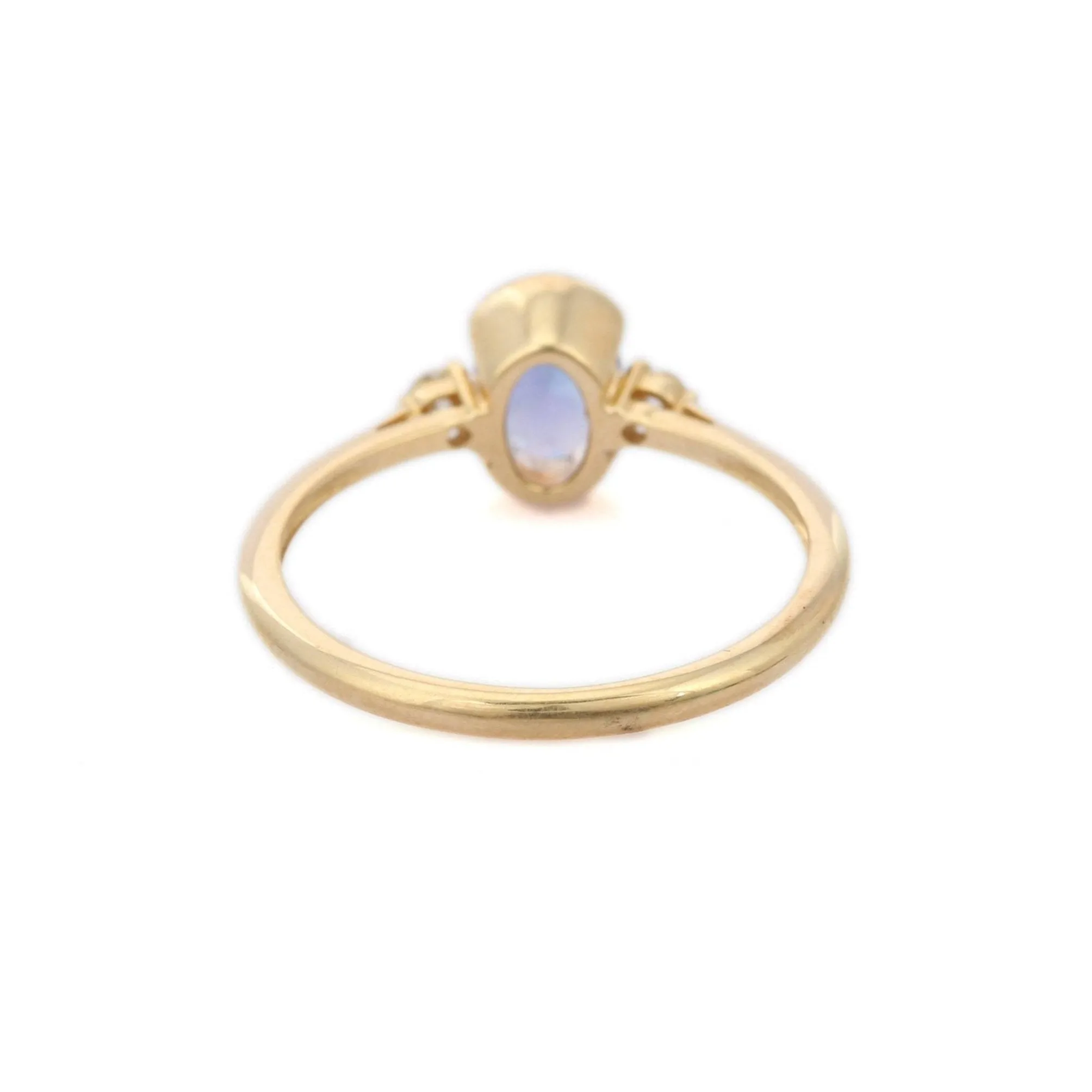 14K Gold Tanzanite &Diamond Promise Ring