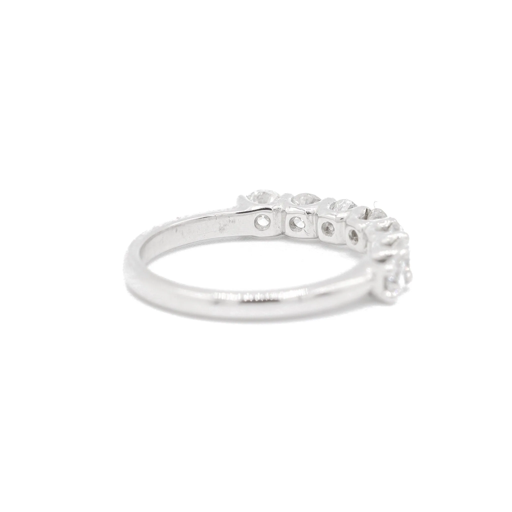 14K White Gold Natural Round Diamond Eternity Wedding Band 1.10TCW