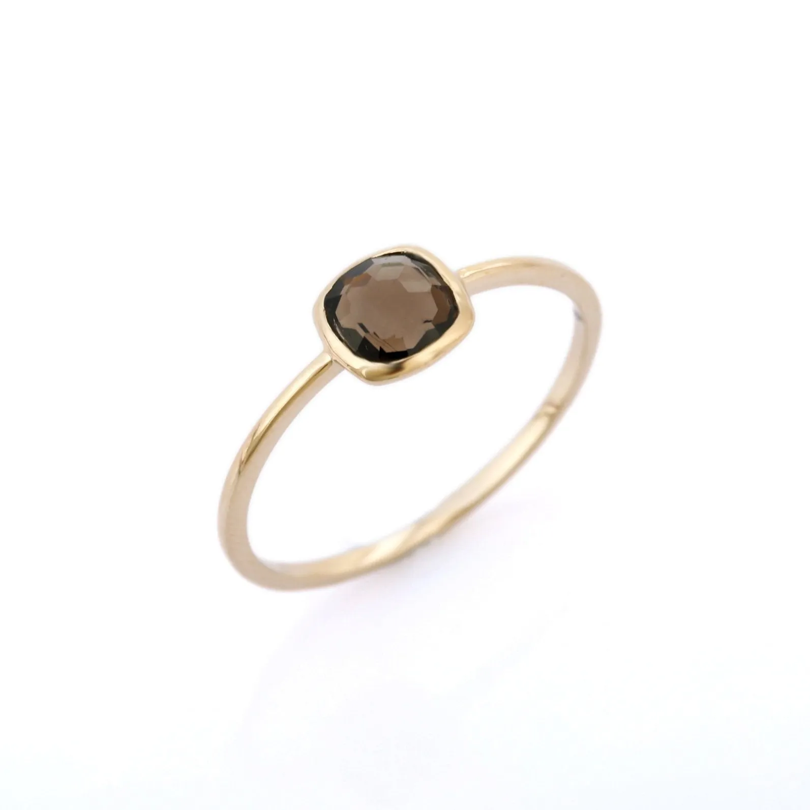 14K Yellow Gold Quartz Ring