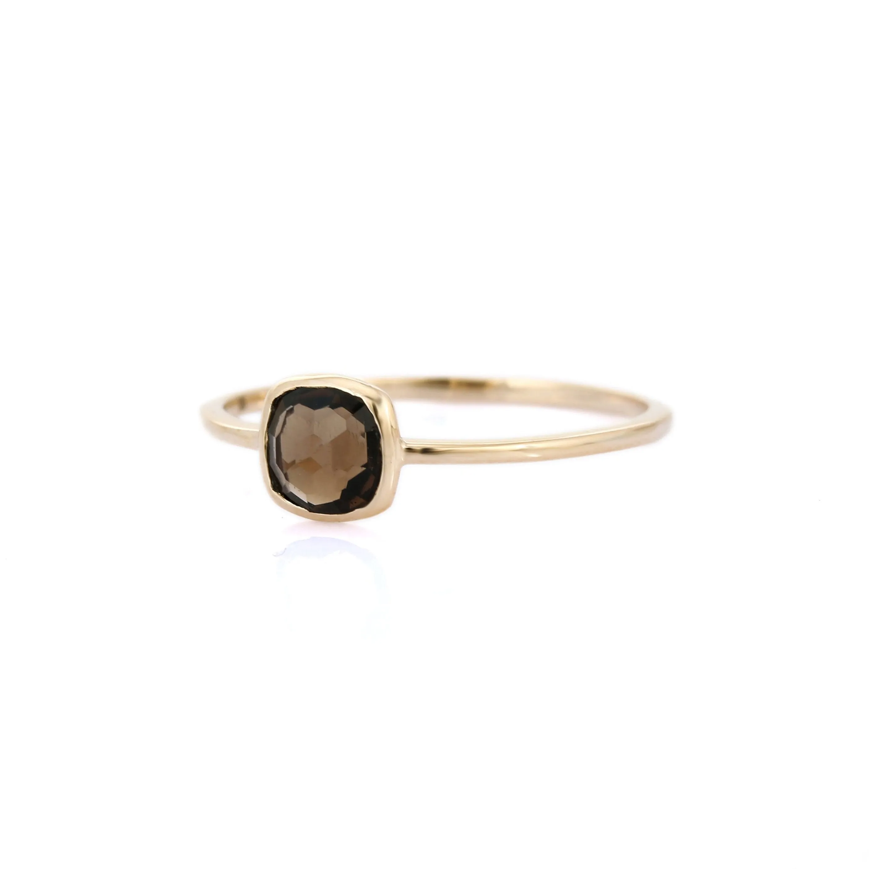 14K Yellow Gold Quartz Ring