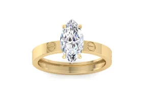 1.50 CT Marquise Moissanite Engagement Ring