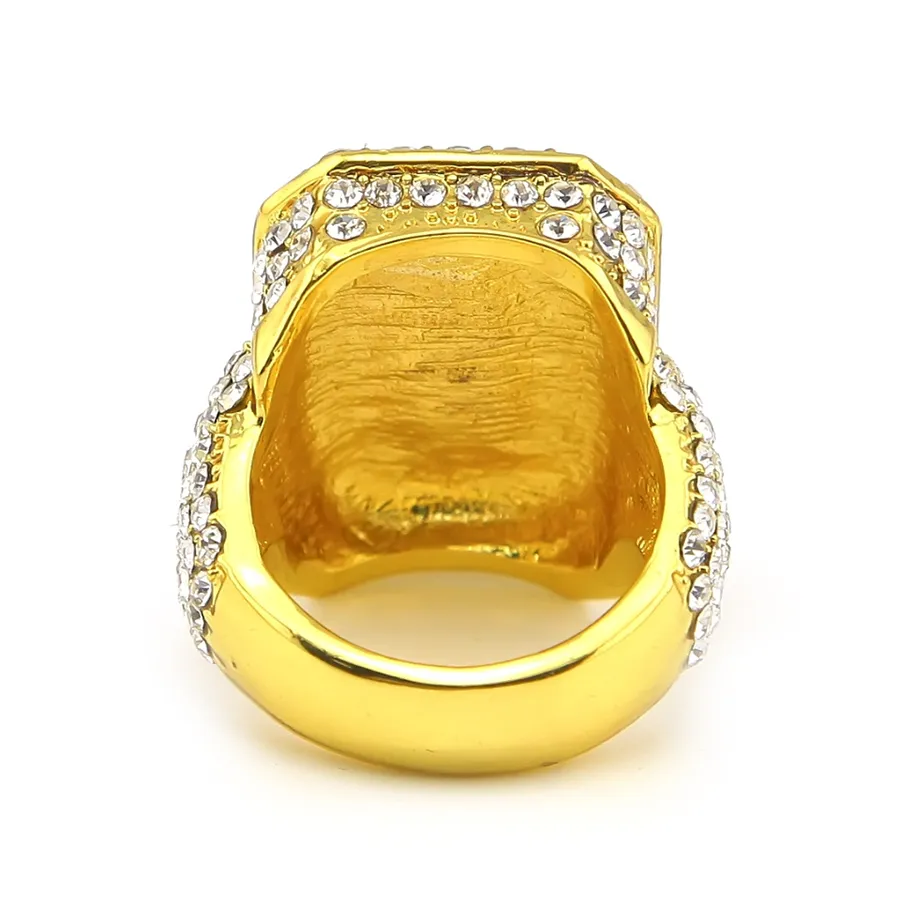 18k Gold Plated Iced Ruby Bling Ring