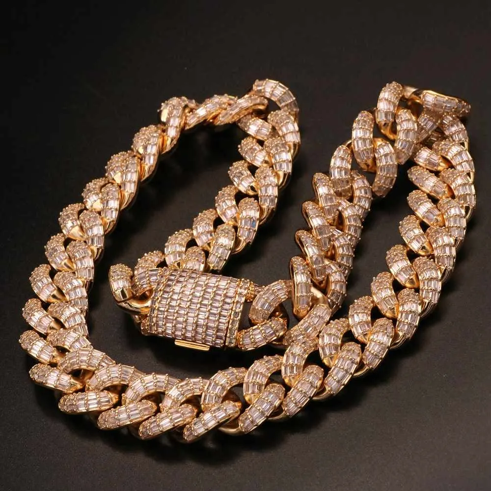 18mm Baguette Iced Out Chain