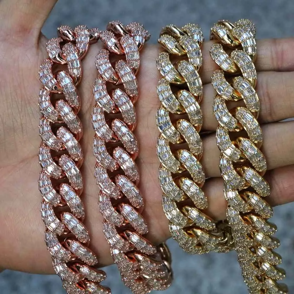 18mm Baguette Iced Out Chain