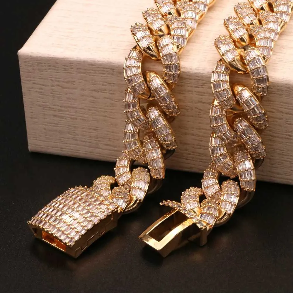 18mm Baguette Iced Out Chain