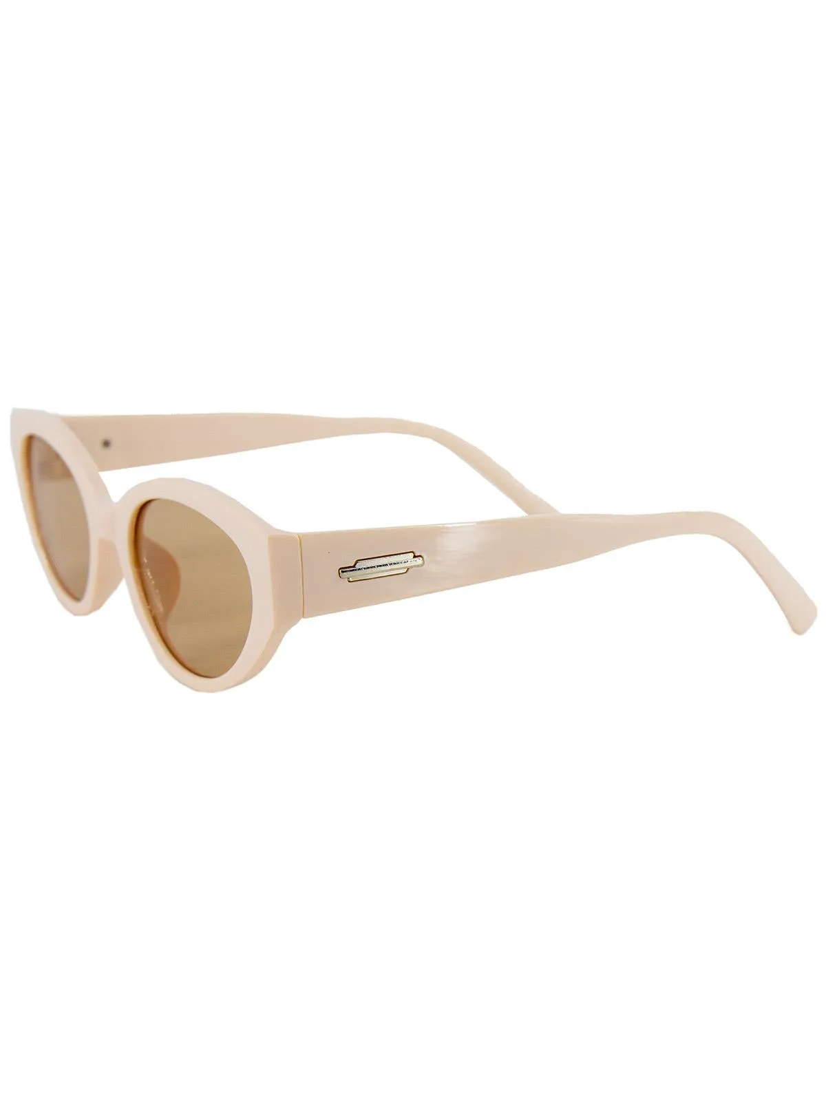 1940s Look Beige Frame Retro Sunglasses