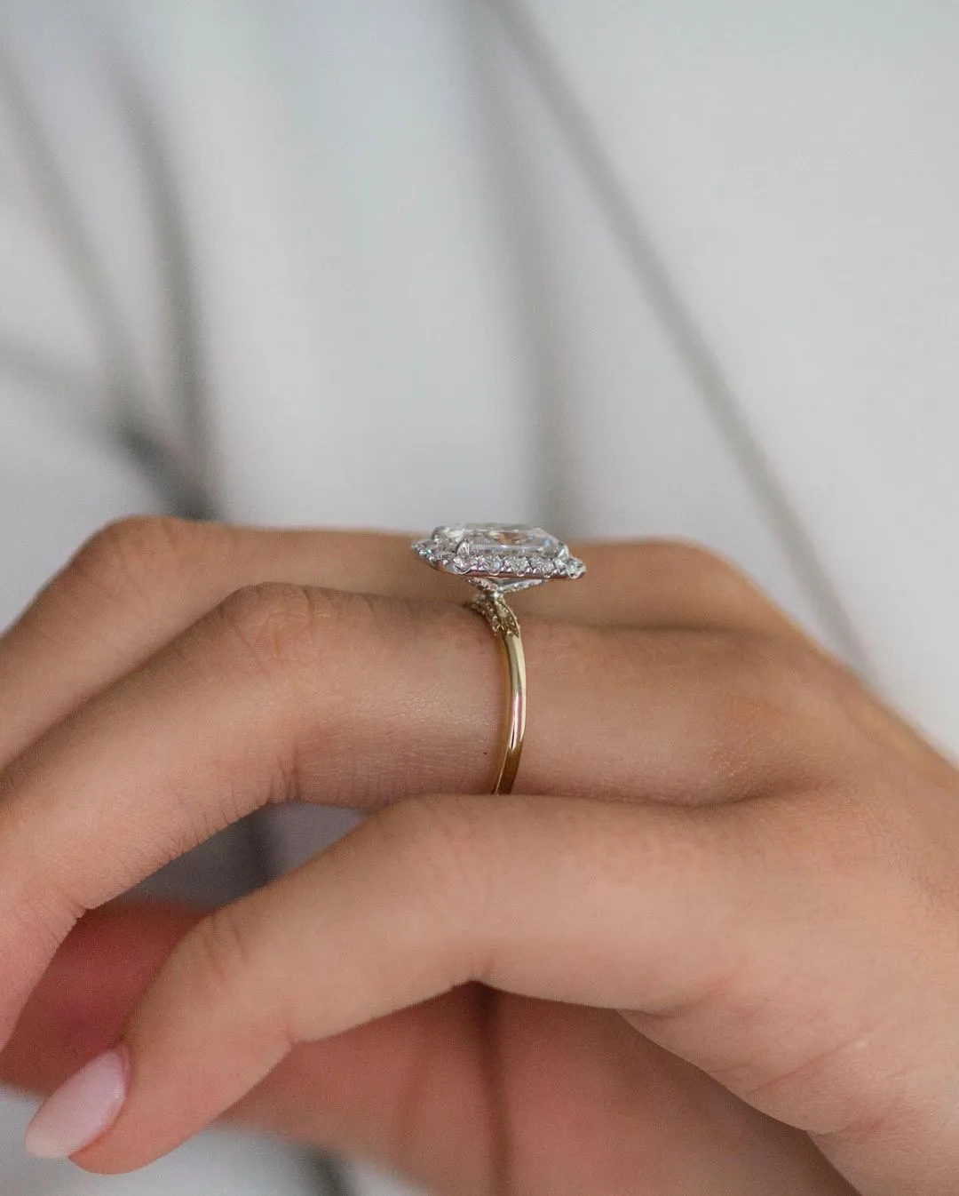 3.00 Ct Radiant Cut Moissanite Ring, Forever One