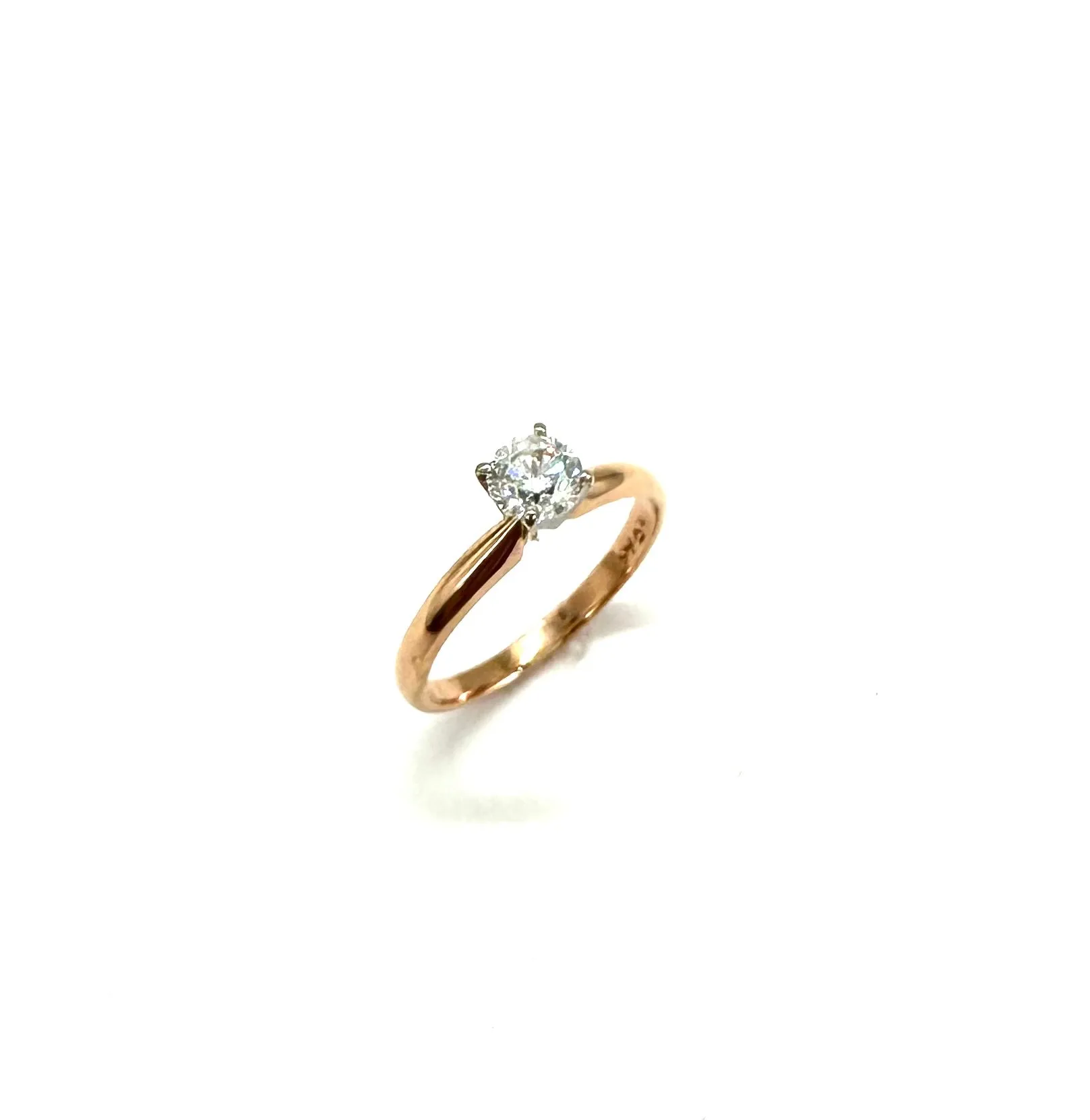 58 PT Round Diamond Solitaire Ring