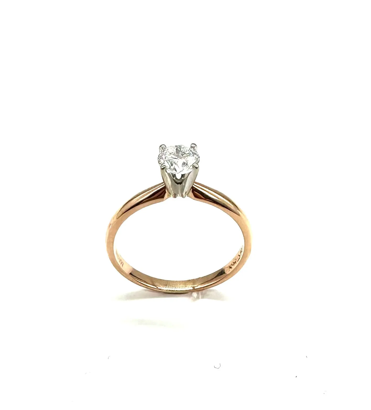 58 PT Round Diamond Solitaire Ring