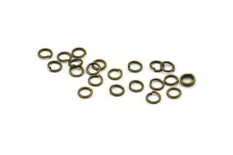 5mm Jump Ring - 300 Antique Brass Round Jump Ring Connectors Findings (5x0.80mm) A0335