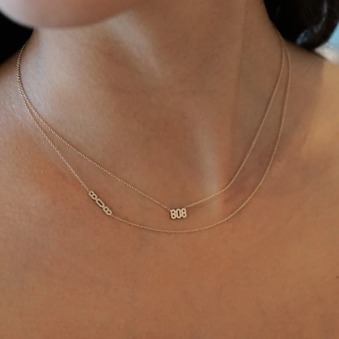 808 Necklace - Solid 14kt