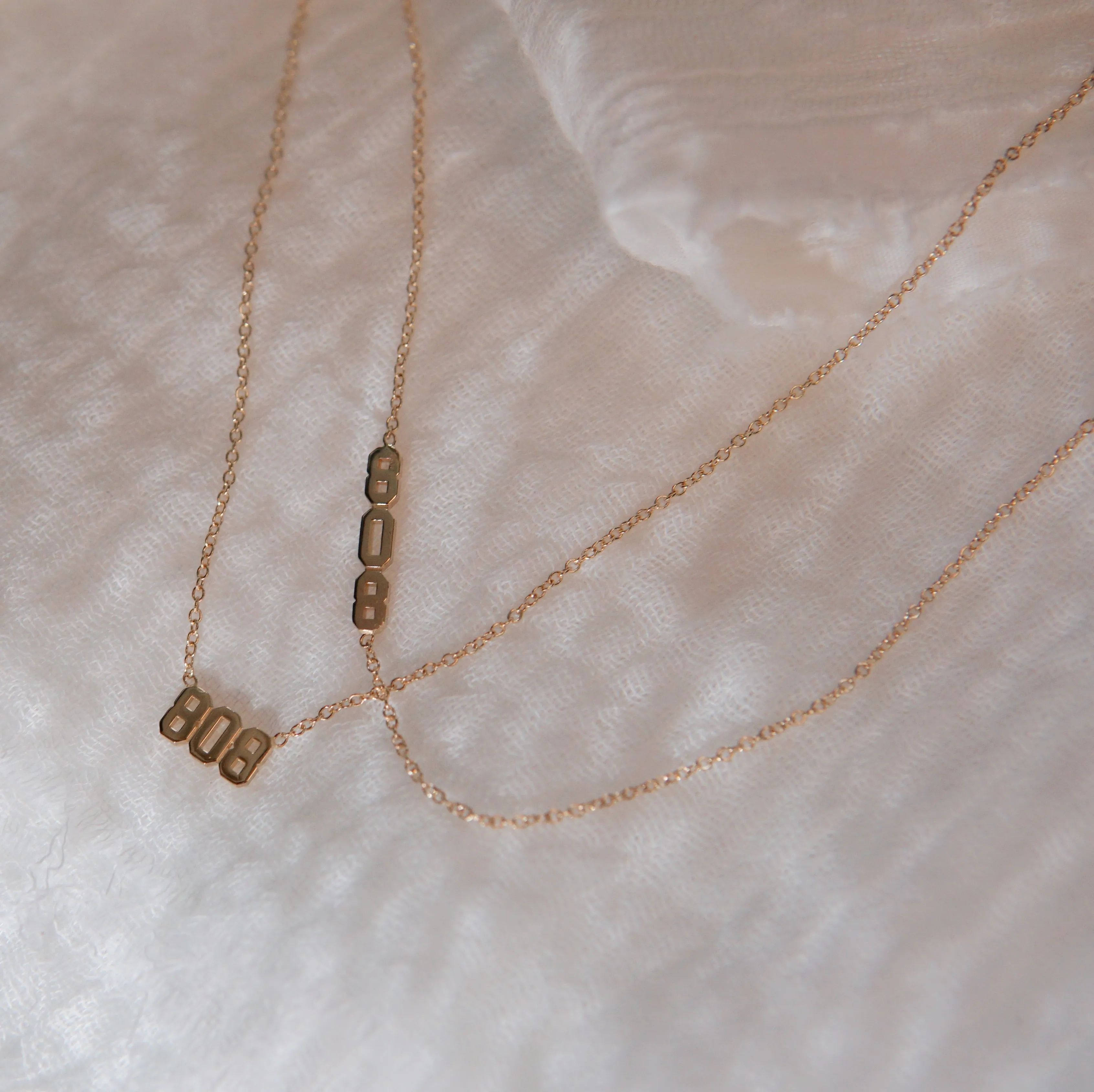 808 Necklace - Solid 14kt