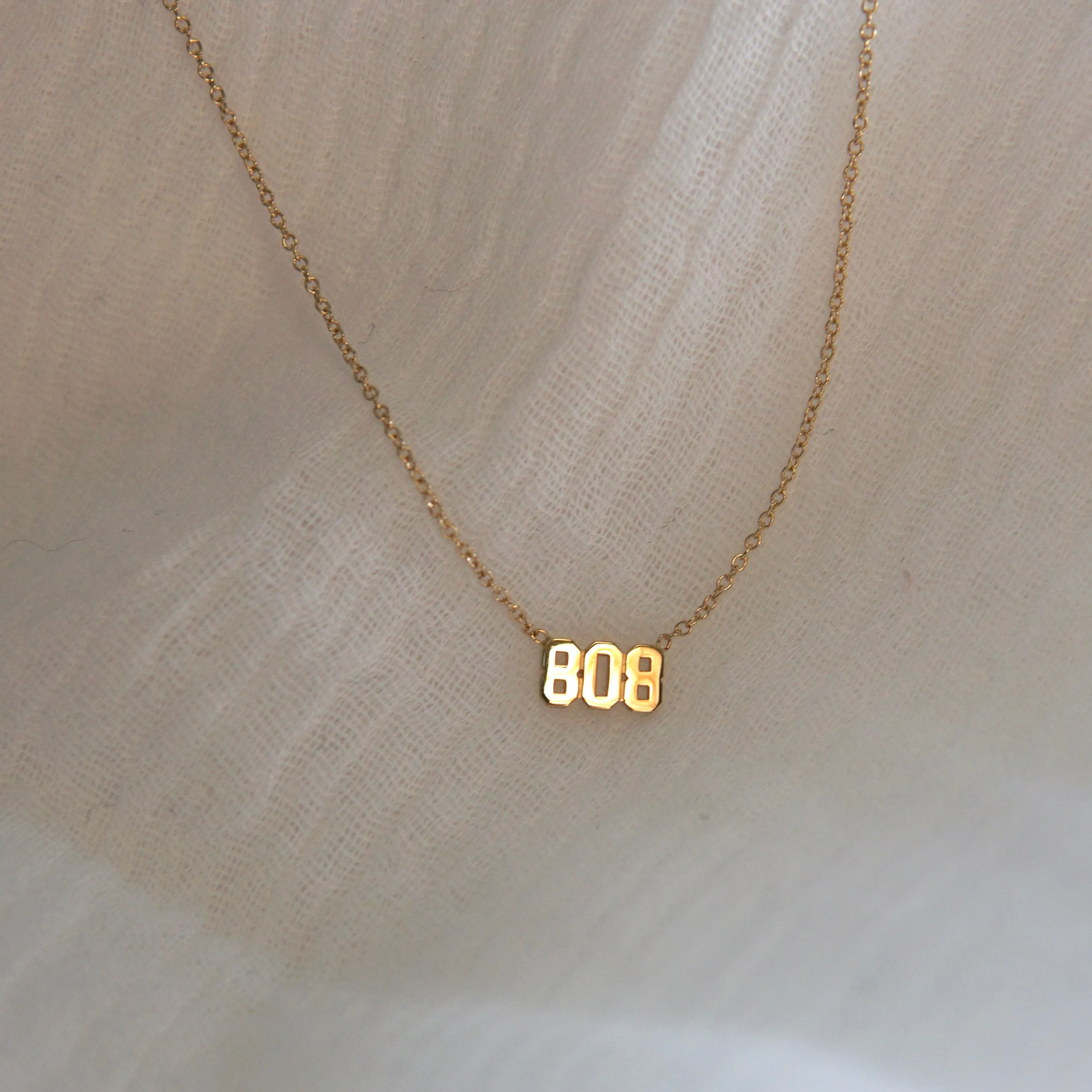 808 Necklace - Solid 14kt