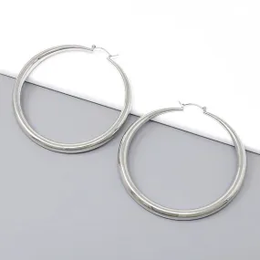 80MM Basic Gradual Metal Hoop Earrings