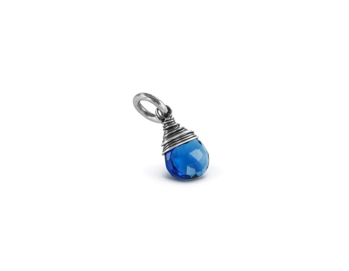 Add-On Sapphire Birthstone Pendant - Sterling Silver