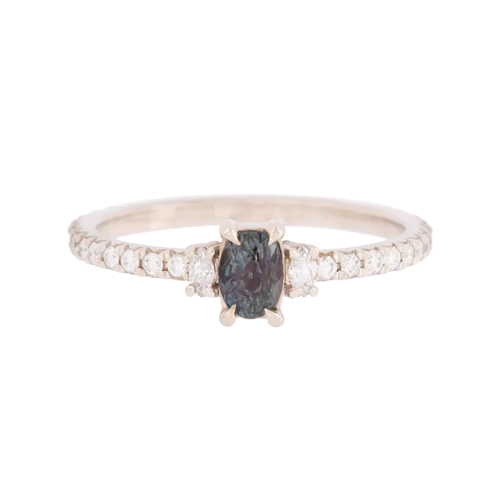 Alexandrite and Diamond Ring