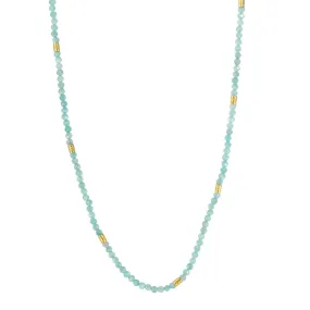 Amazonite & Gold Vermeil Beaded Necklace