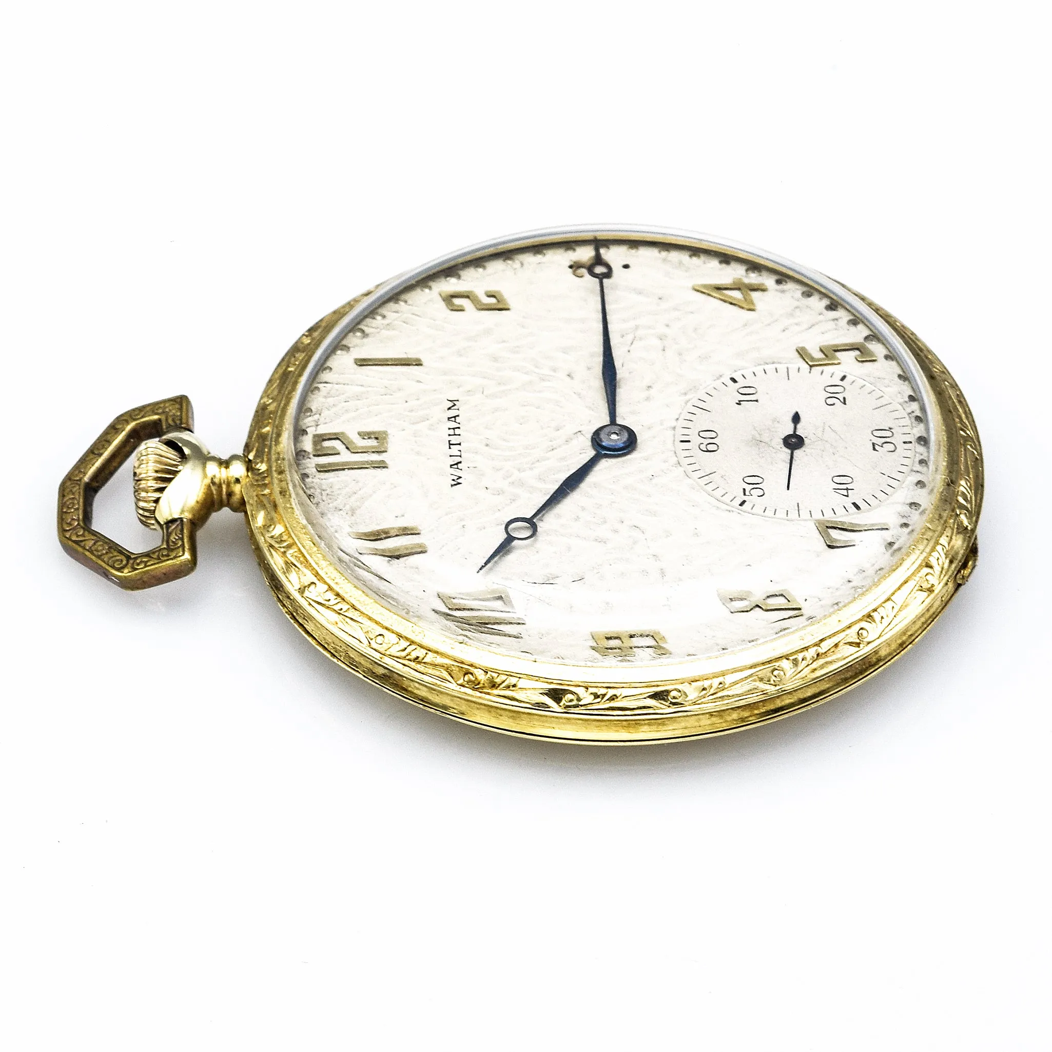 Antique 1915 Waltham 14K Gold Colonial A 19 Jewels Size 14 Pocket Watch 45 mm