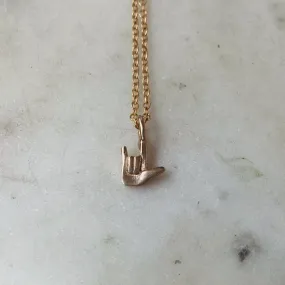 ASL I LOVE YOU PENDANT