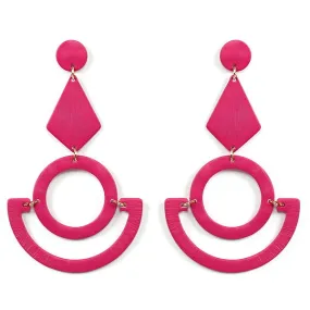 Barbie Theme Textured Metal Earrings