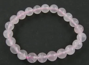 Beaded Bracelet Gemstone Bracelet Rose Quartz Stretchy Bracelet