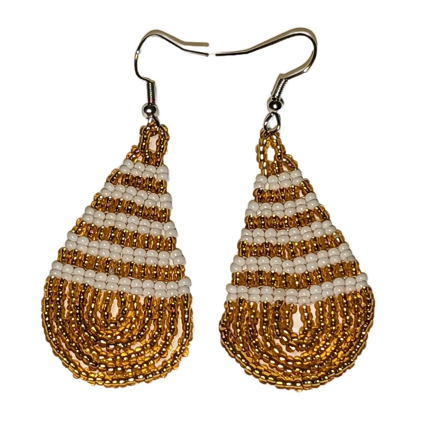 Beaded Tear Drop Earrings Medium - Assorted Colors