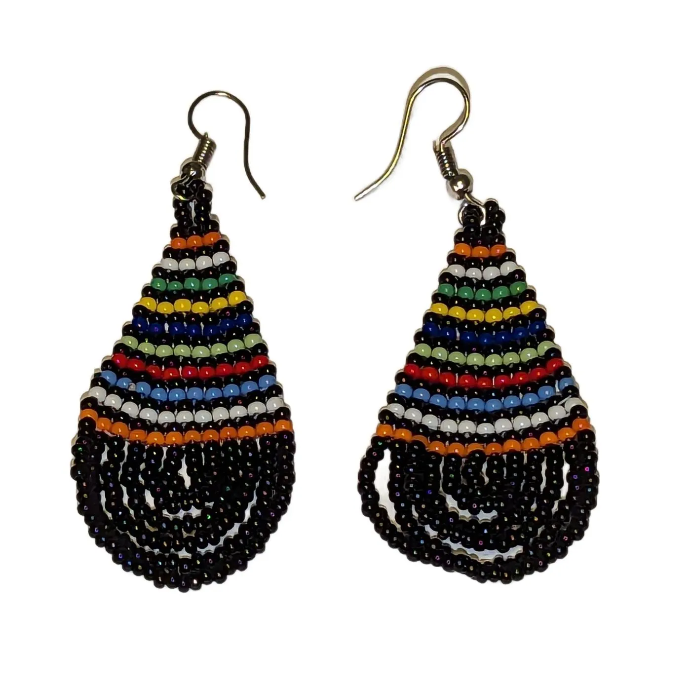 Beaded Tear Drop Earrings Medium - Assorted Colors