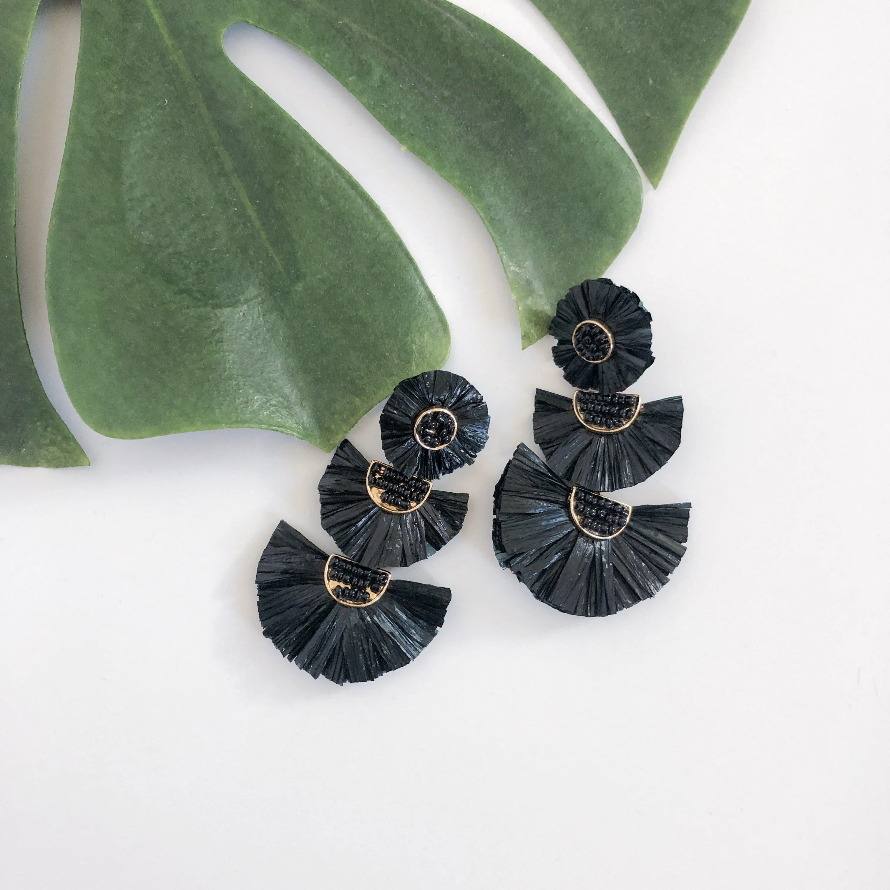 Bellini Raffia Statement Earrings - LAST CHANCE!