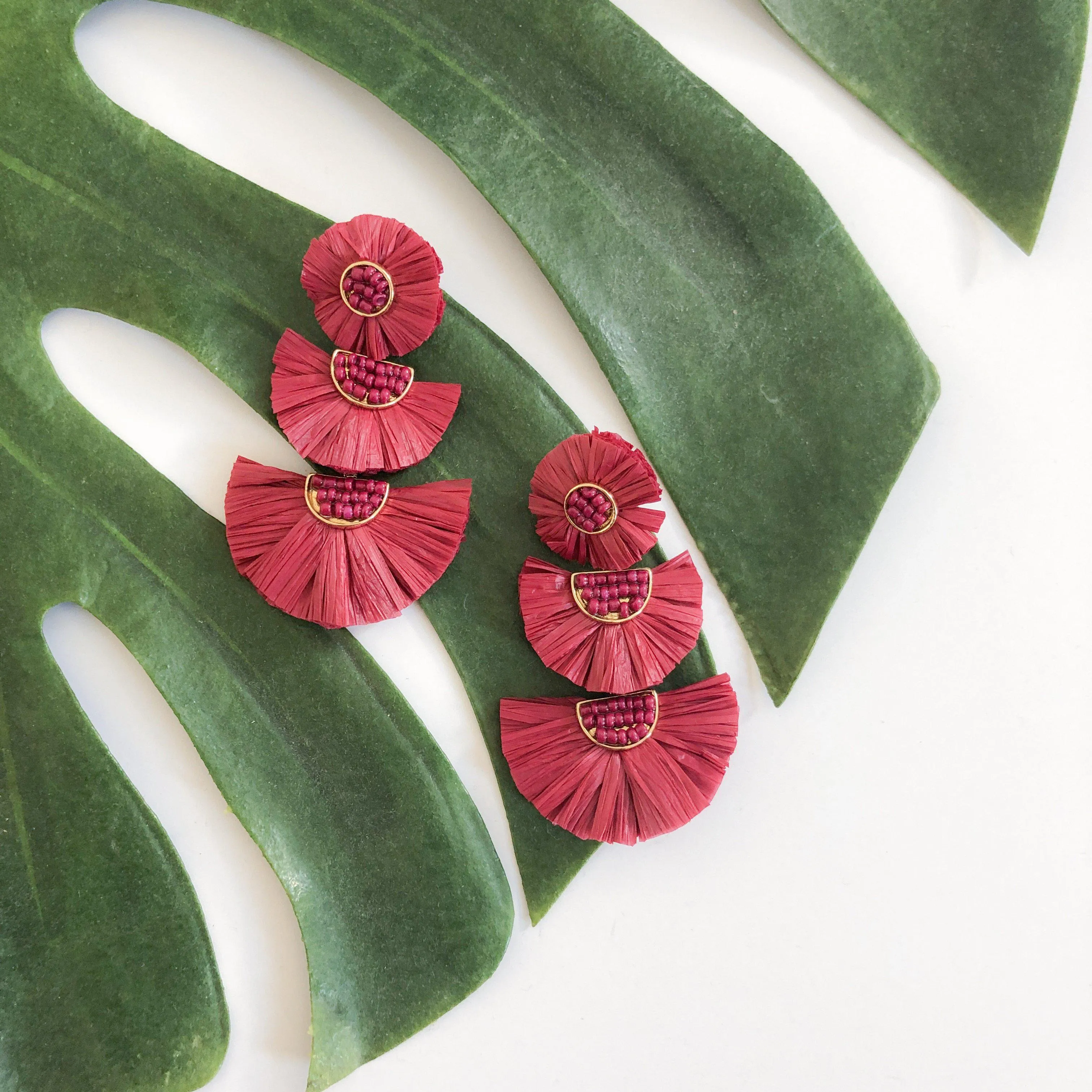 Bellini Raffia Statement Earrings - LAST CHANCE!