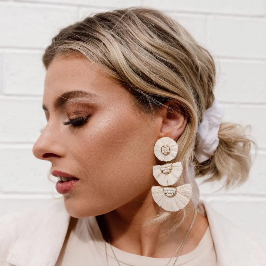 Bellini Raffia Statement Earrings - LAST CHANCE!