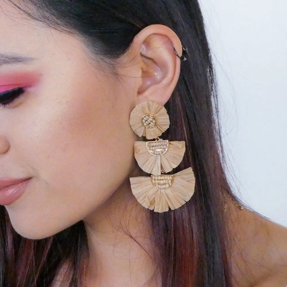 Bellini Raffia Statement Earrings - LAST CHANCE!