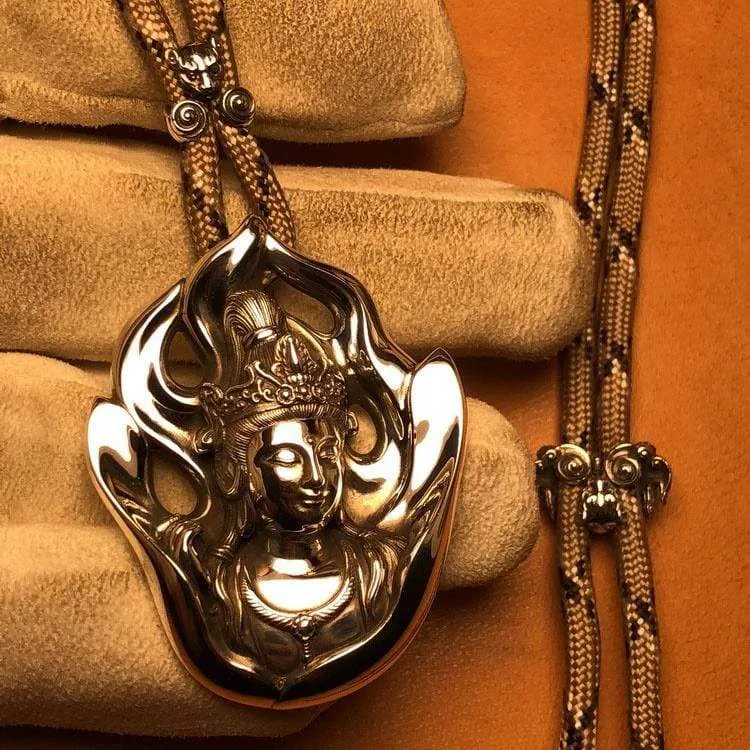 Big Flaming Guanyin Pendant