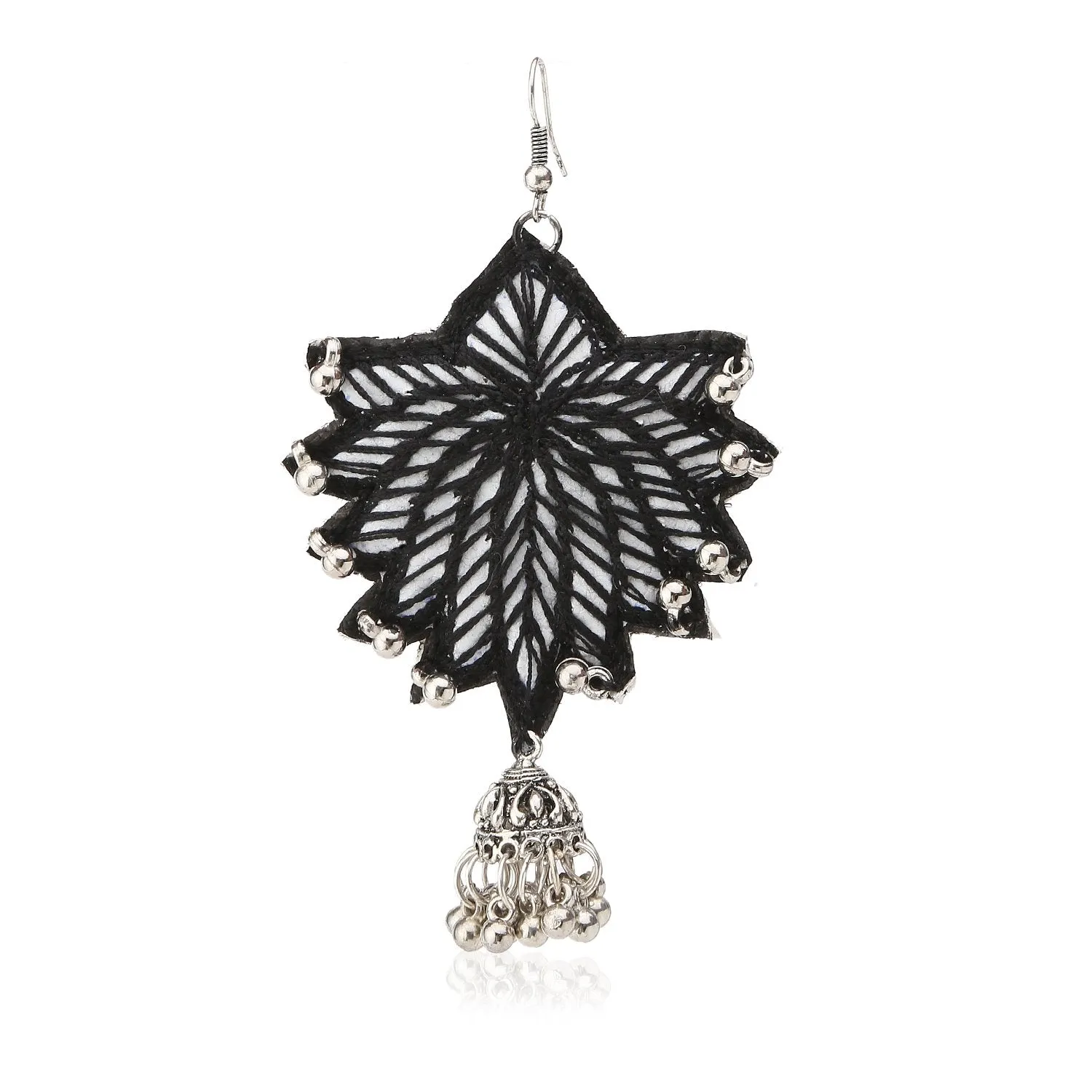 Black Lotus Handcrafted Earring