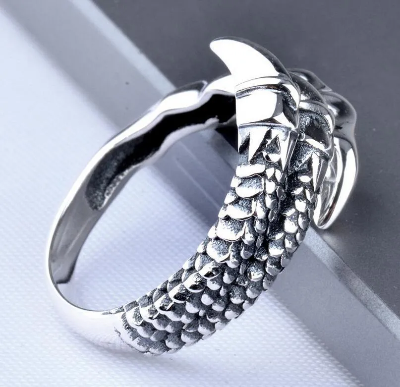 Bone Dragon Claw Ring