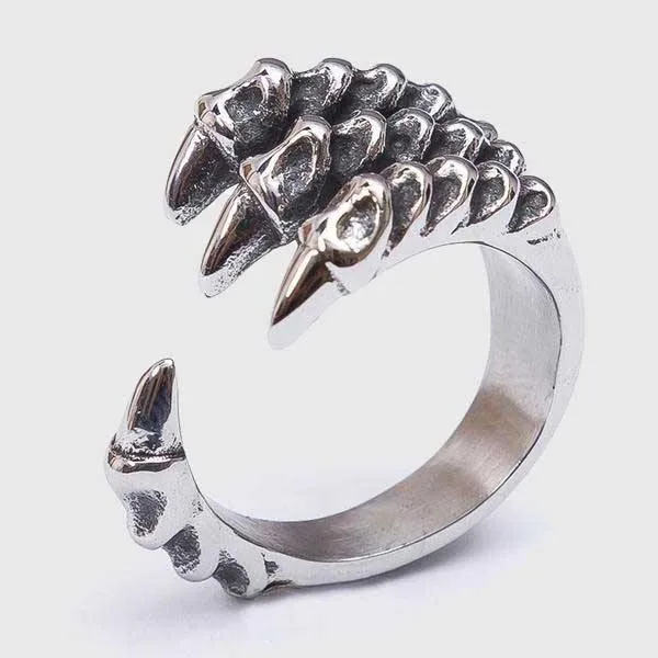 Bone Dragon Claw Ring