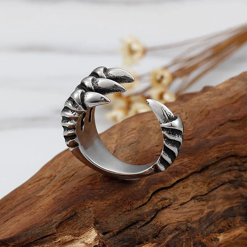 Bone Dragon Claw Ring