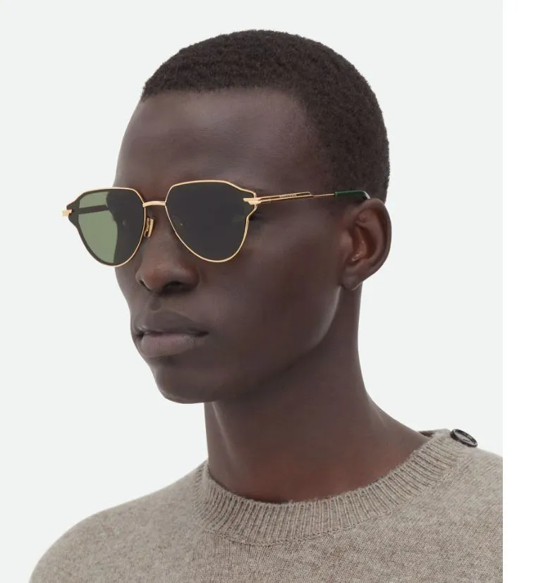 BV 1271S Glaze Metal Aviator, Gold