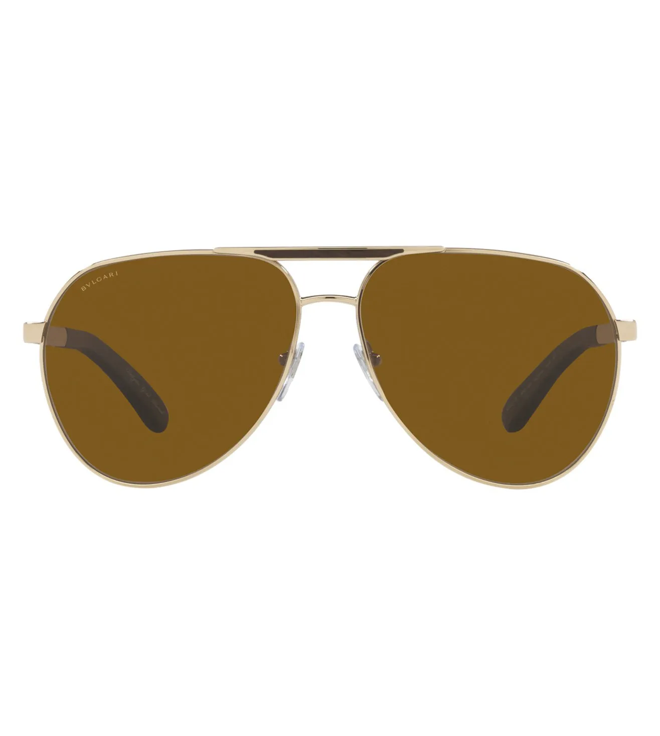 Bvlgari Men's Dark Brown Aviator Sunglasses