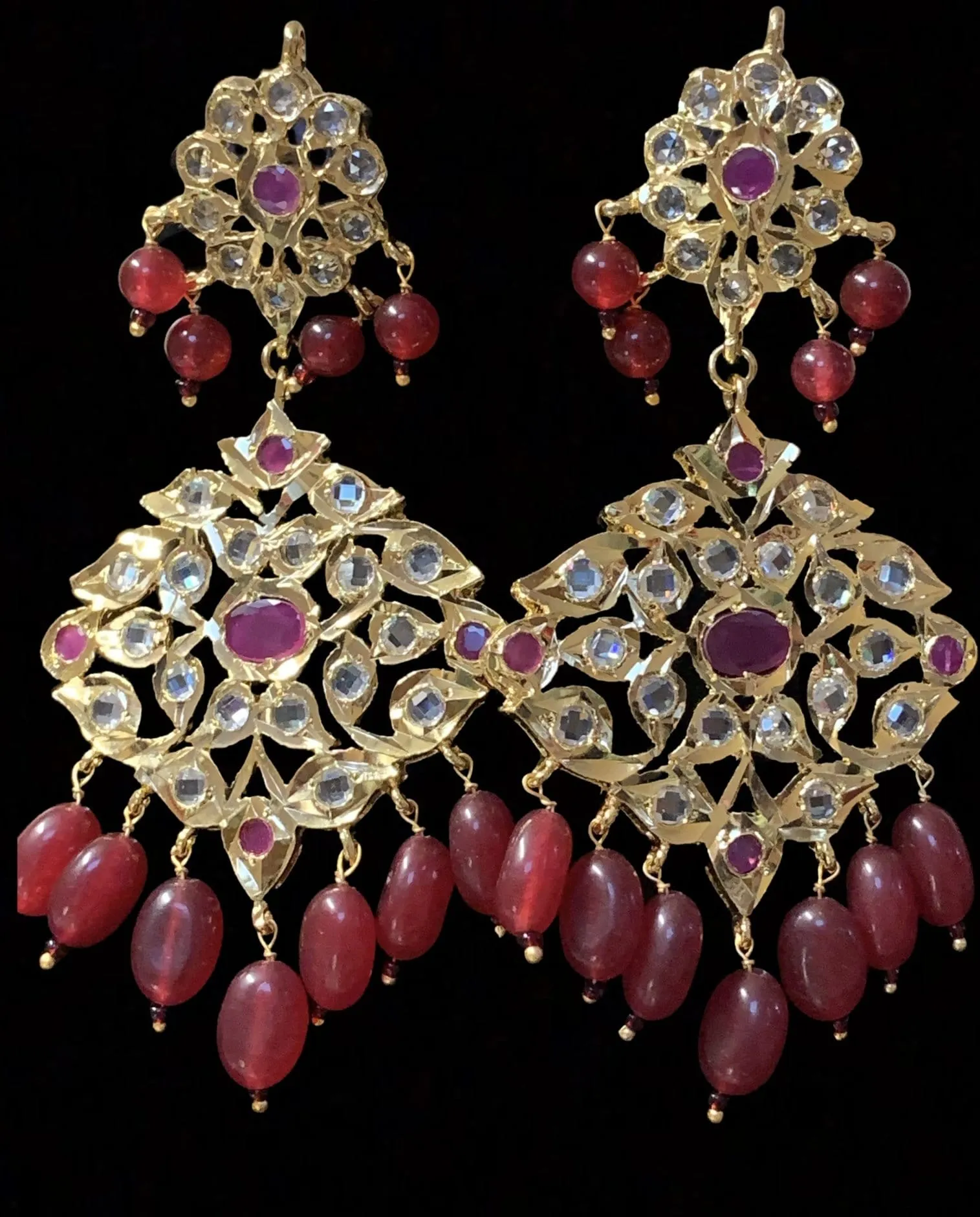 C224 Lekha choker set (ruby ) ( SHIPS IN 4 WEEKS )