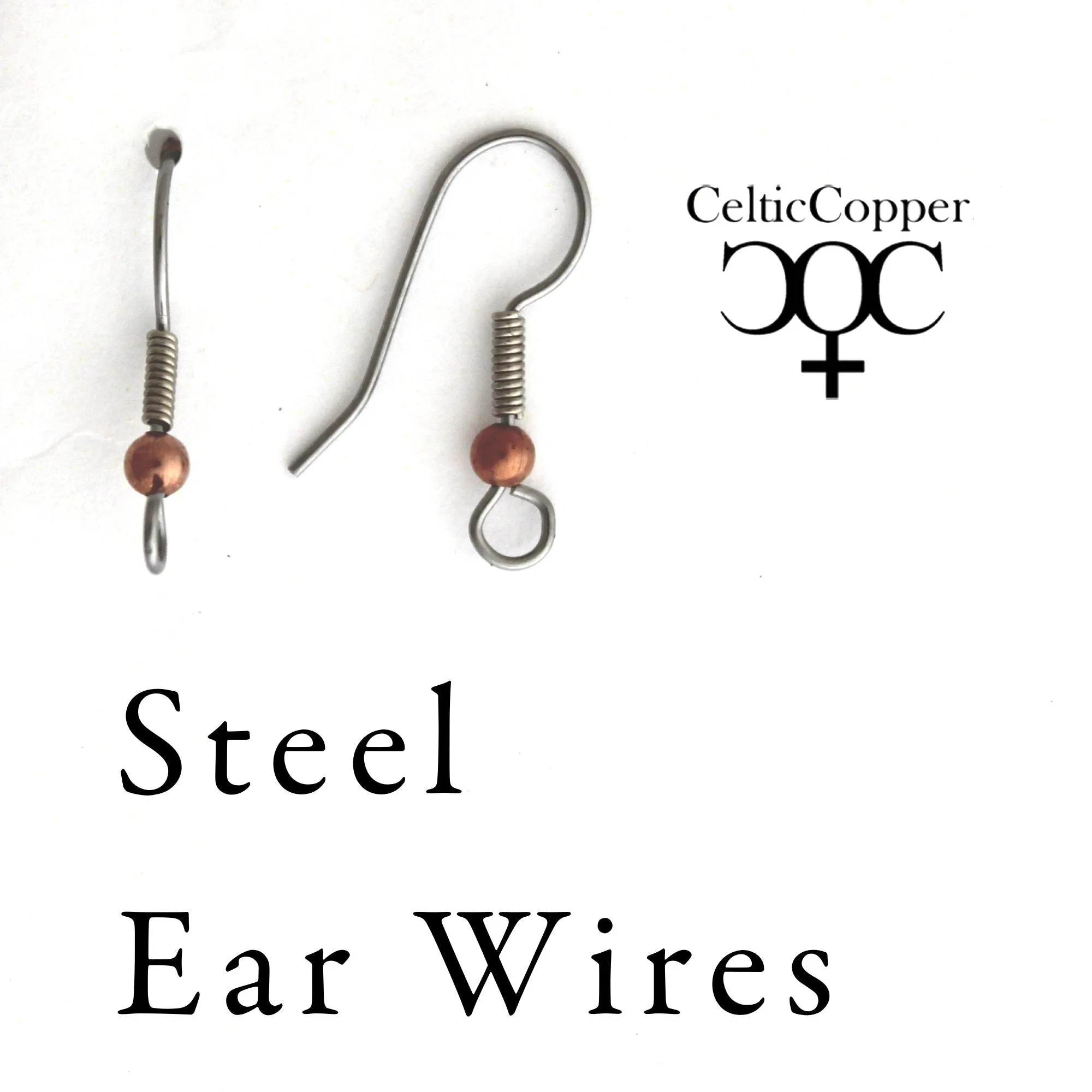 Cascade Copper 12mm Wide Circle Earrings ECD61 | Solid Copper Drop Earrings