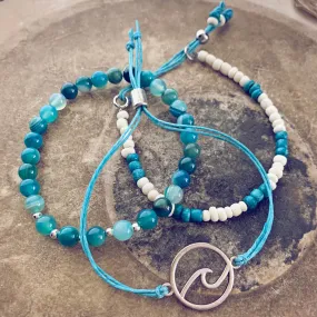 catch a wave // beachy bracelet style pack, set of 3