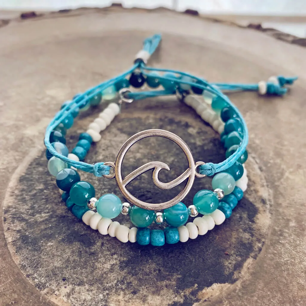 catch a wave // beachy bracelet style pack, set of 3