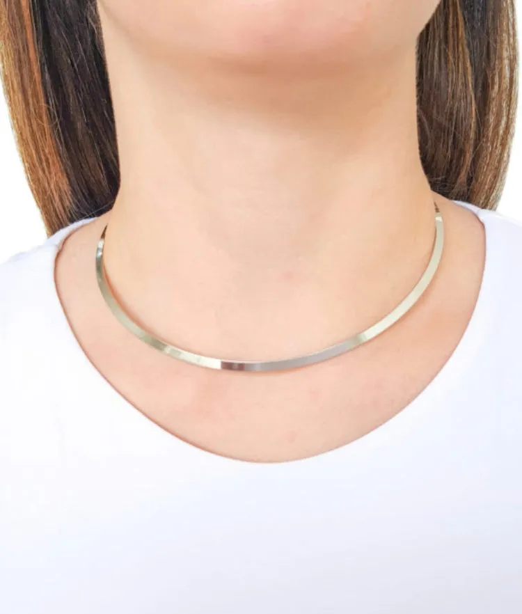 CHOKER NECKLACE FLAT BAND