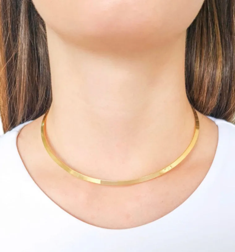 CHOKER NECKLACE FLAT BAND