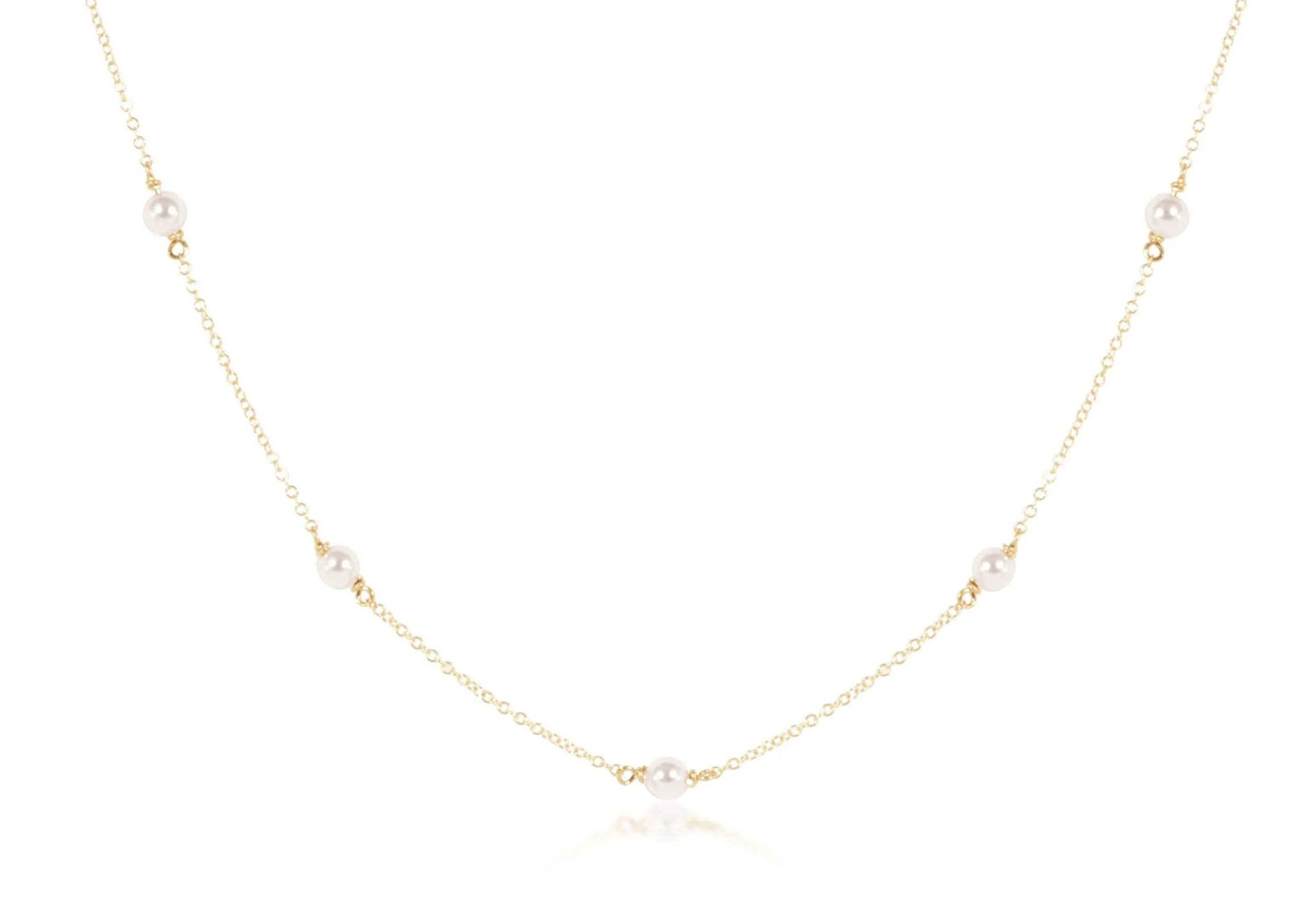 Choker Simplicity Chain Gold - 4mm Pearl