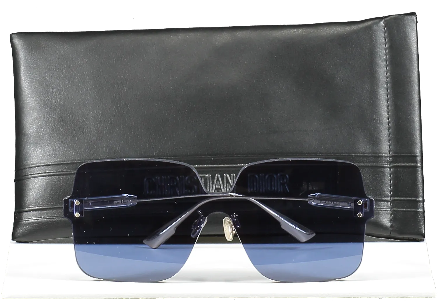 Christian Dior Navy Blue / Gold ‘color Quake 1’ Sunglasses in case